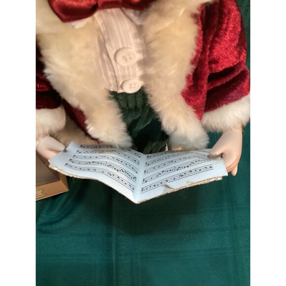 The Collector’s Choice By Dan Dee 18” Porcelain Boy Doll Blonde Caroler In Box - Picture 4 of 16